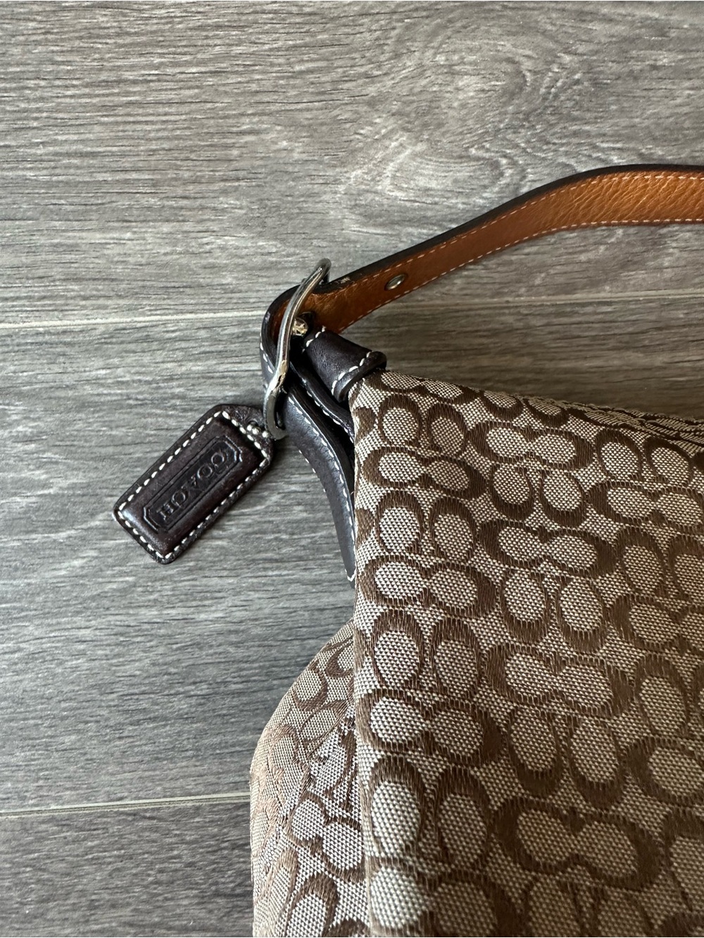 Coach Vintage Y2K Mini Bag in Brown and Tan Signature Monogram Canvas - Picture 5 of 13
